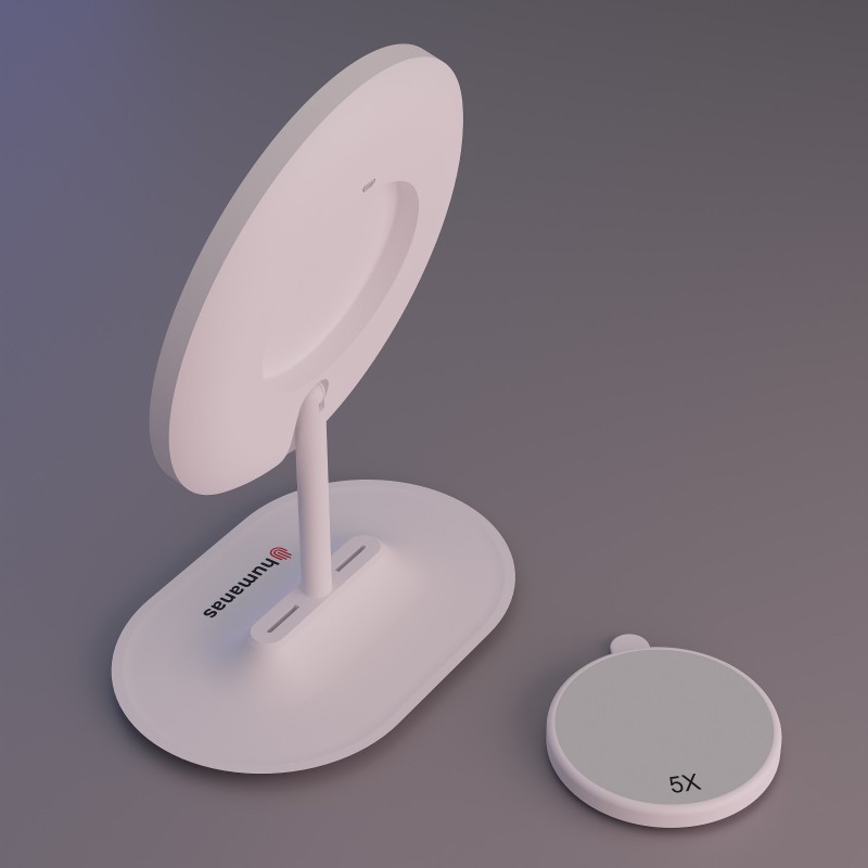 Lusterko do makijażu Humanas HS-ML03 z podświetleniem LED – białe