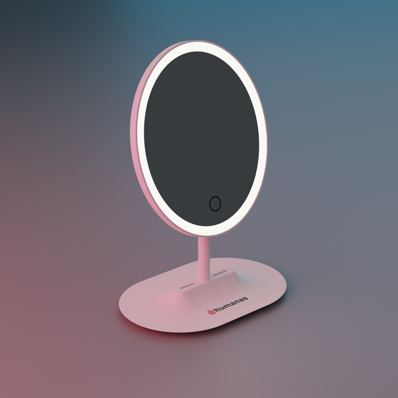 Lusterko do makijażu Humanas HS-ML03 z podświetleniem LED – białe