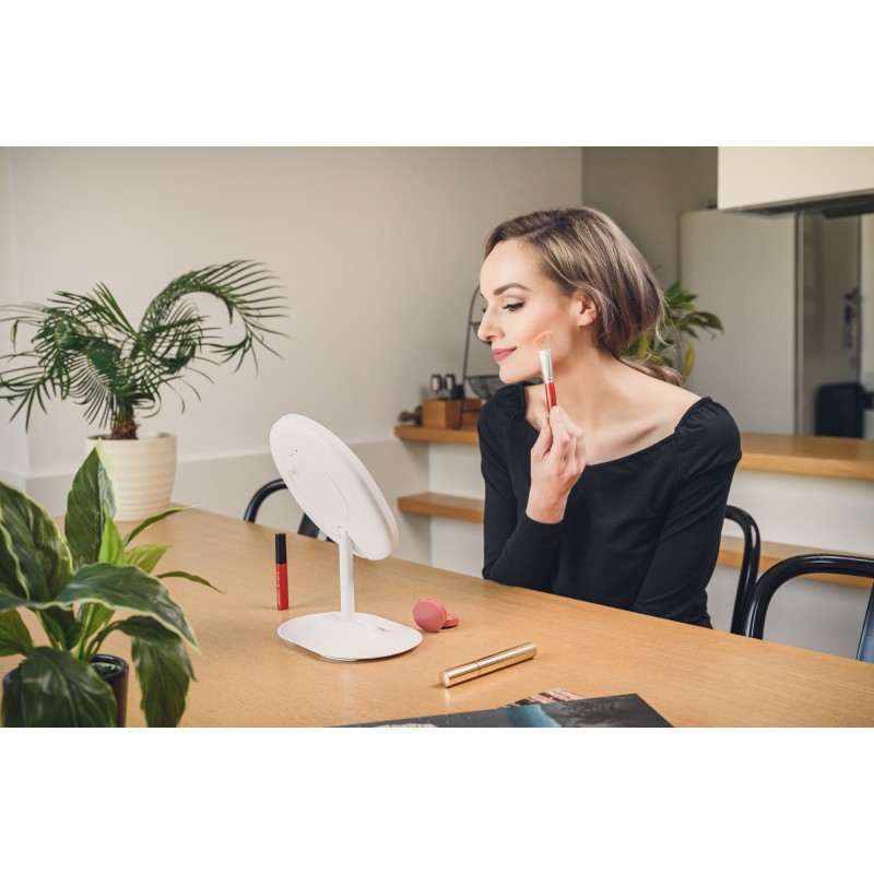 Lusterko do makijażu Humanas HS-ML03 z podświetleniem LED – białe