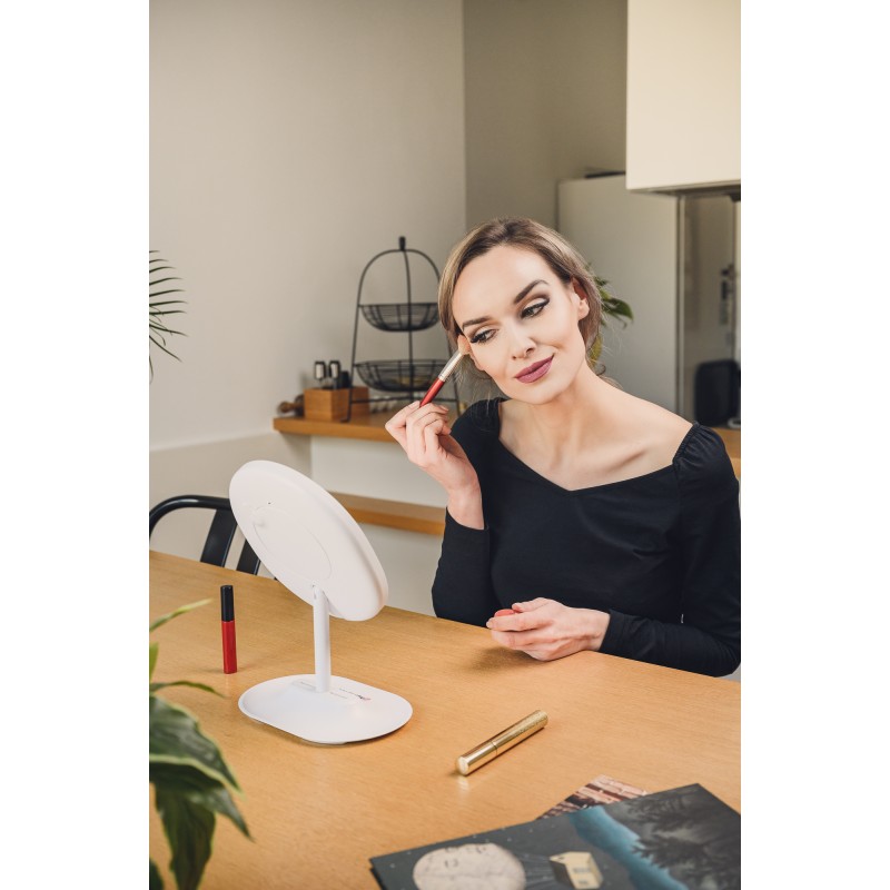 Lusterko do makijażu Humanas HS-ML03 z podświetleniem LED – białe