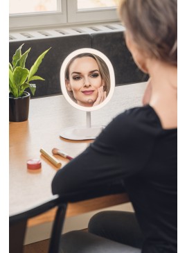 Lusterko do makijażu Humanas HS-ML03 z podświetleniem LED – białe