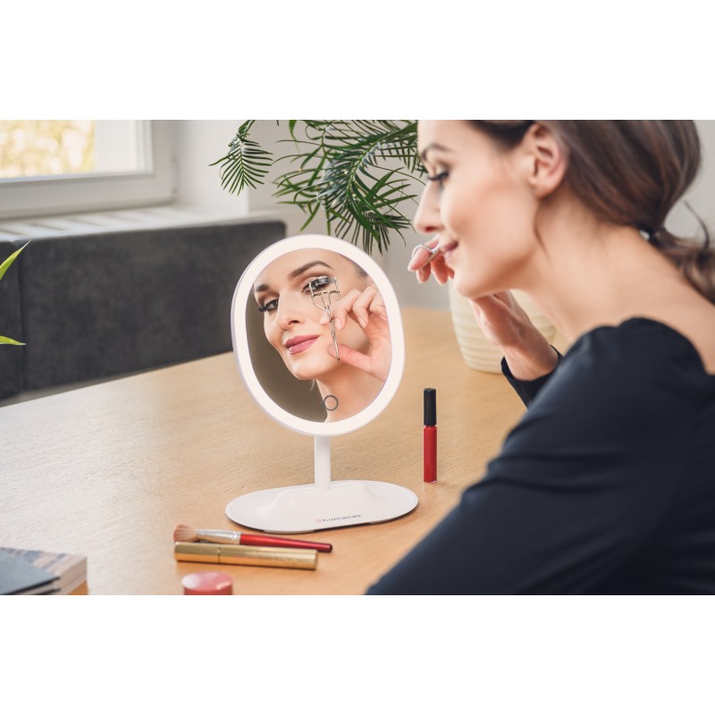 Lusterko do makijażu Humanas HS-ML03 z podświetleniem LED – białe