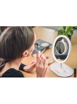 Lusterko do makijażu Humanas HS-ML03 z podświetleniem LED – białe