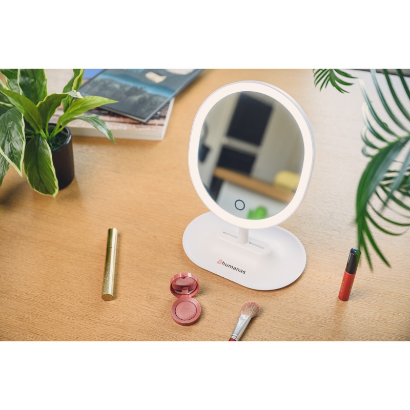 Lusterko do makijażu Humanas HS-ML03 z podświetleniem LED – białe