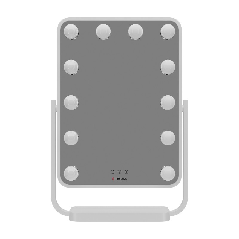 Lustro do makijażu Humanas HS-HM01 z oświetleniem LED – białe