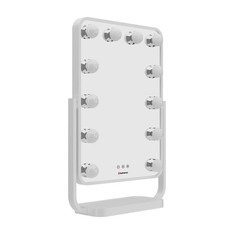 Lustro do makijażu Humanas HS-HM01 z oświetleniem LED – białe