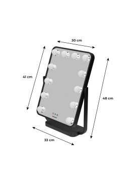 Lustro do makijażu Humanas HS-HM01 z oświetleniem LED – czarne